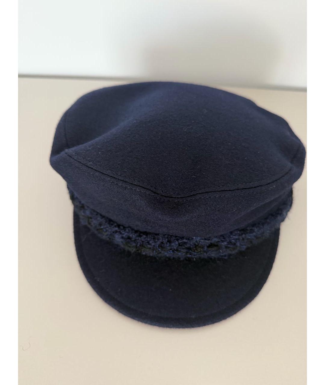 CHANEL Темно-синяя кепка, фото 2