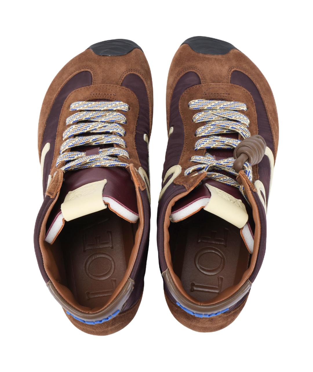 LOEWE Коричневые кроссовки, фото 3