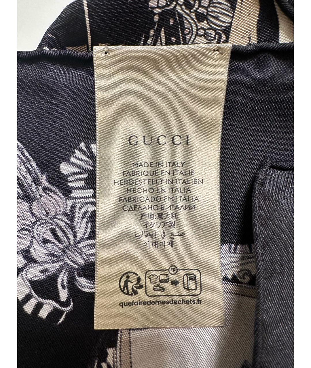 GUCCI Бежевый шелковый платок, фото 4