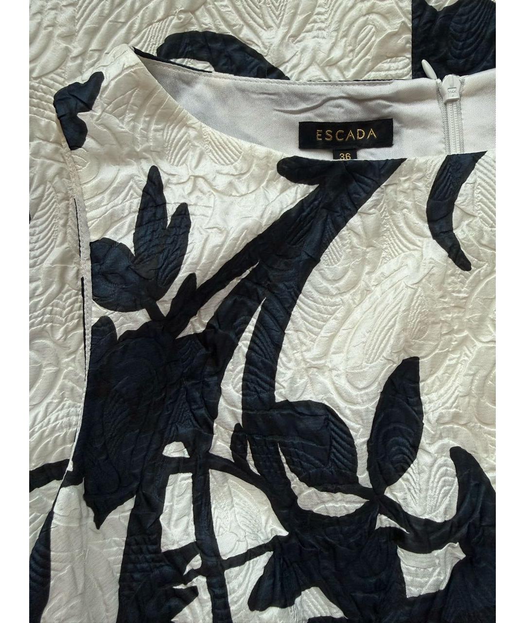 ESCADA Темно-синее шелковое коктейльное платье, фото 4