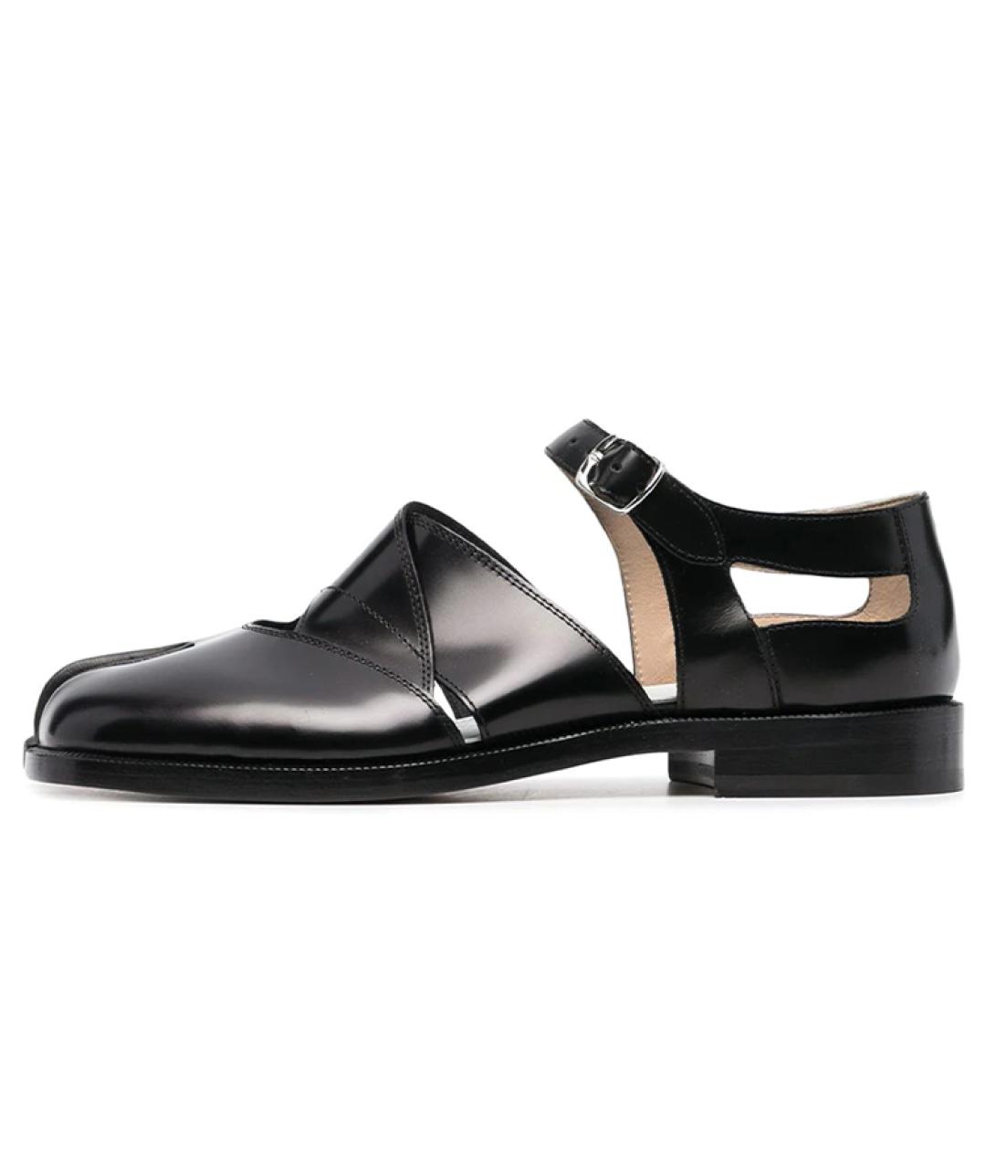 MAISON MARGIELA Черные кожаные сандалии, фото 2