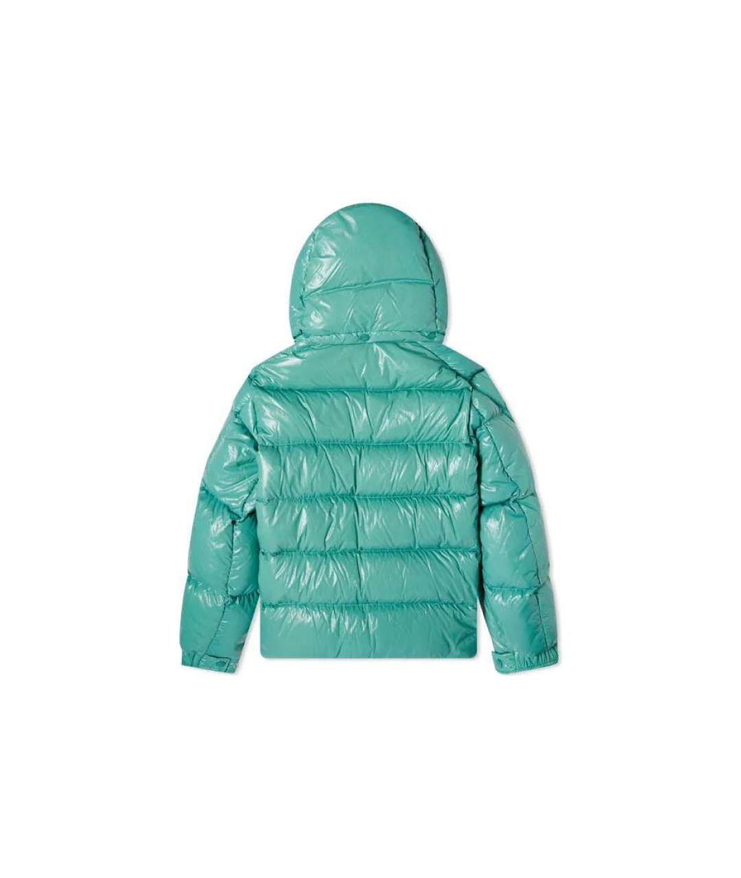 MONCLER Зеленый пуховик, фото 2