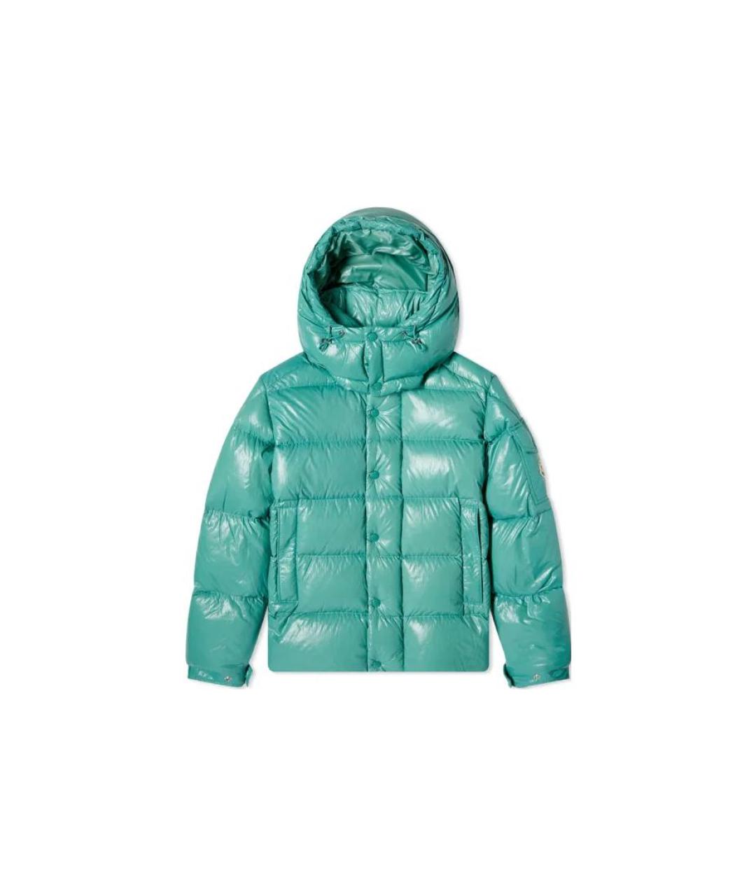 MONCLER Зеленый пуховик, фото 1