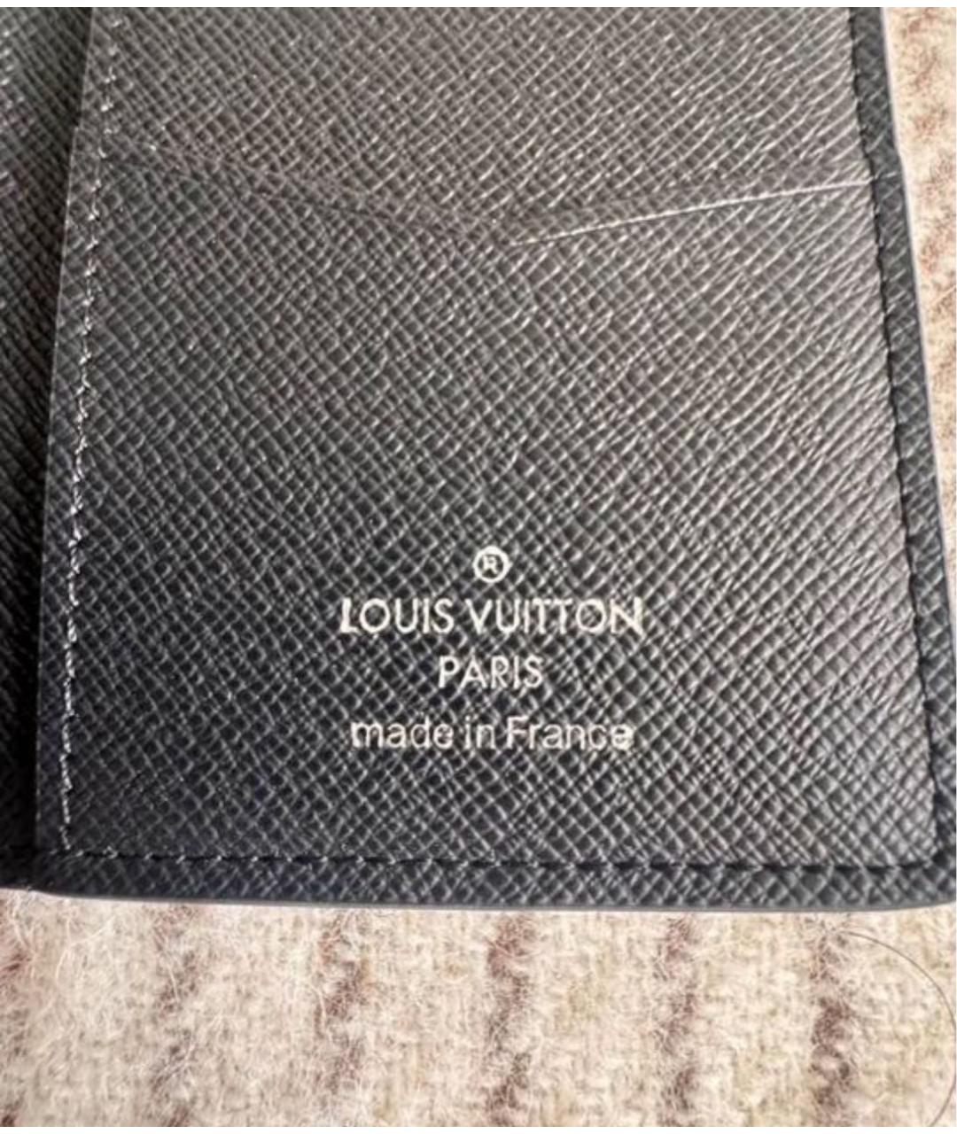 LOUIS VUITTON Антрацитовый кардхолдер, фото 4