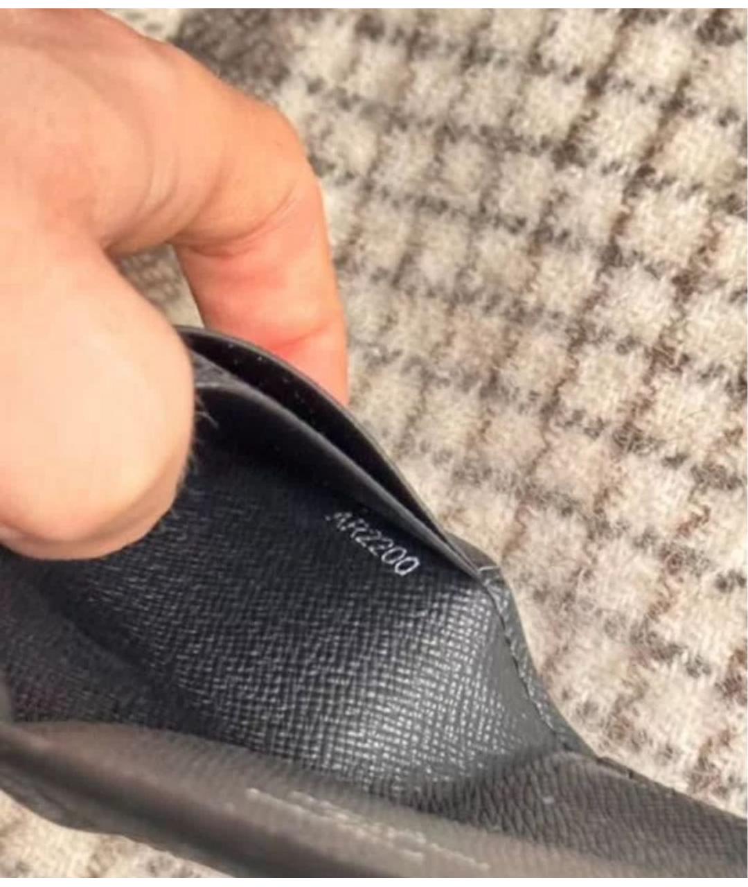 LOUIS VUITTON Антрацитовый кардхолдер, фото 5