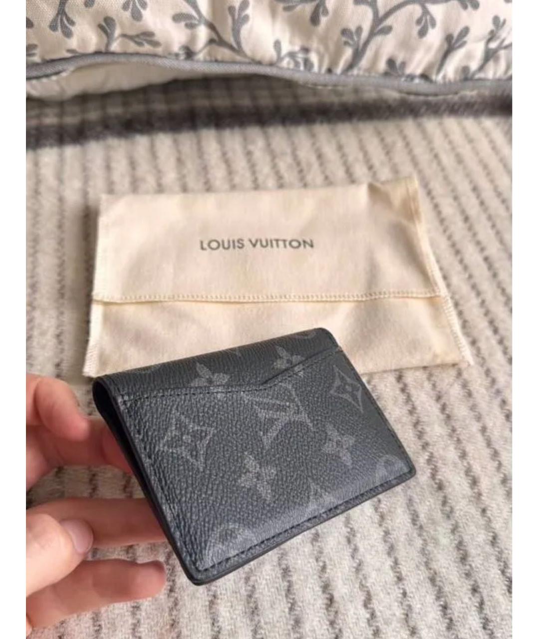 LOUIS VUITTON Антрацитовый кардхолдер, фото 2