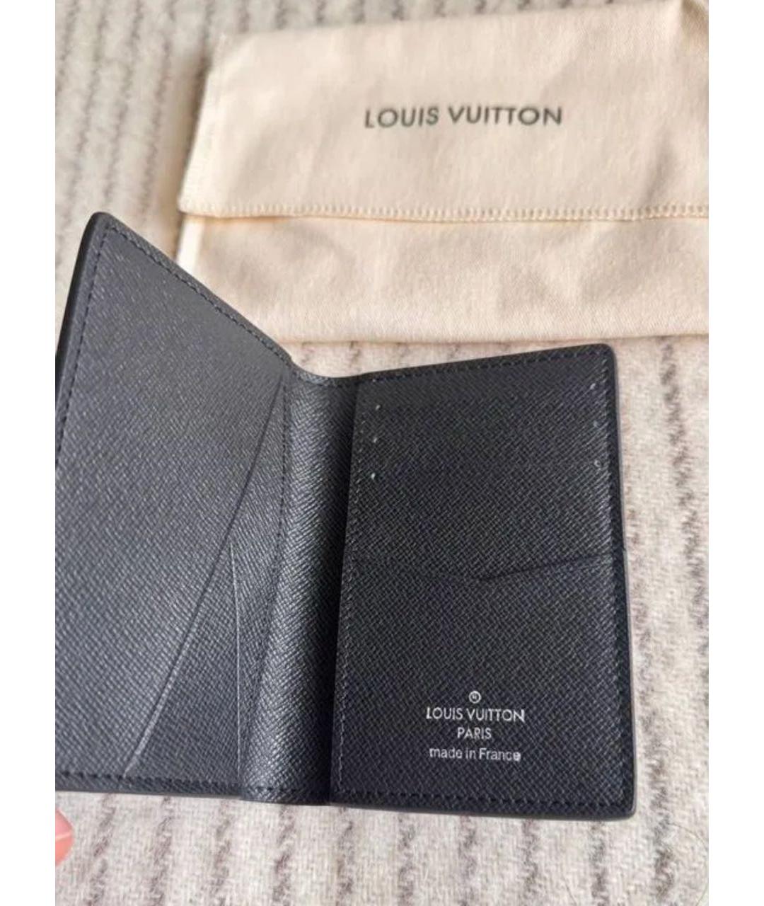 LOUIS VUITTON Антрацитовый кардхолдер, фото 3