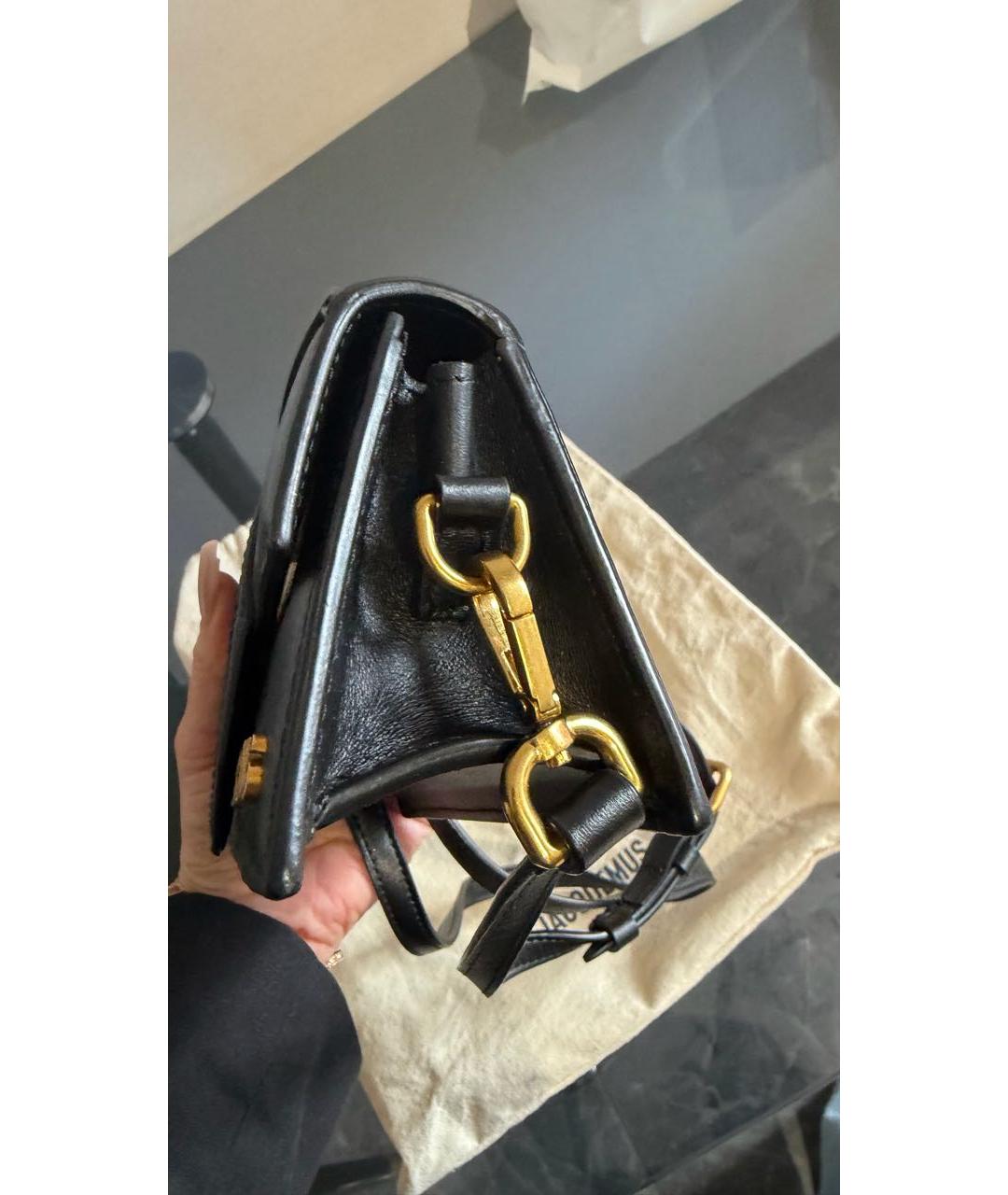 JACQUEMUS Черная кожаная сумка с короткими ручками, фото 3