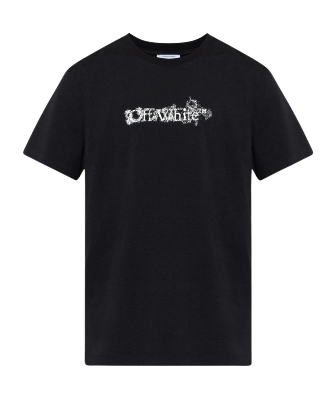 OFF-WHITE Черная хлопковая футболка, фото 1