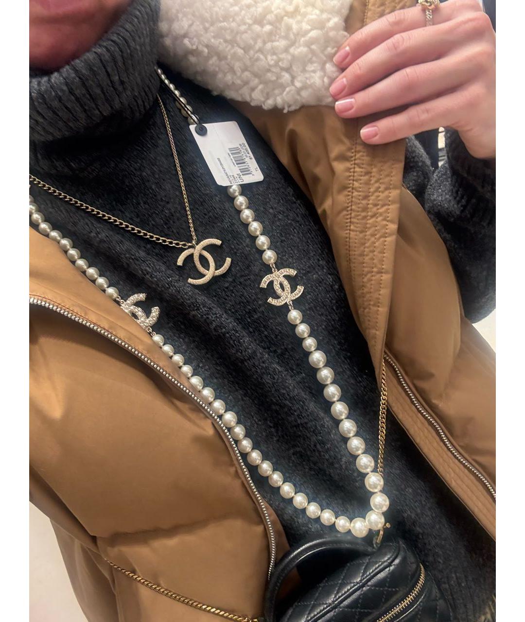 CHANEL Золотое жемчужное колье, фото 3