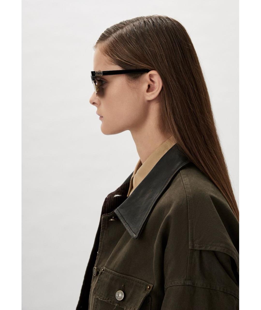 MIU MIU Черные пластиковые солнцезащитные очки, фото 5