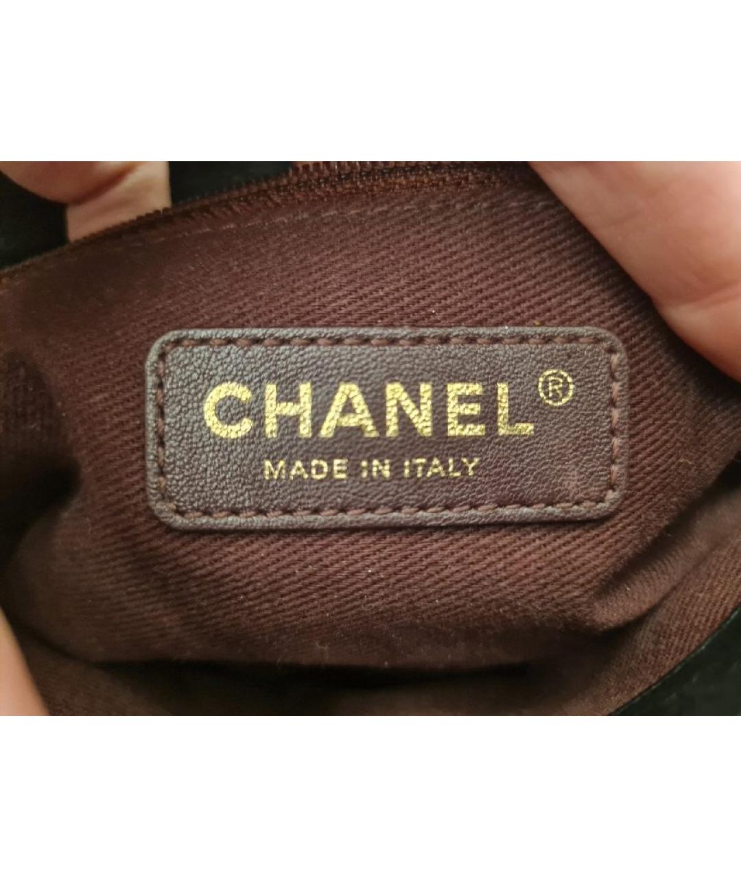 CHANEL Черная кожаная сумка через плечо, фото 5