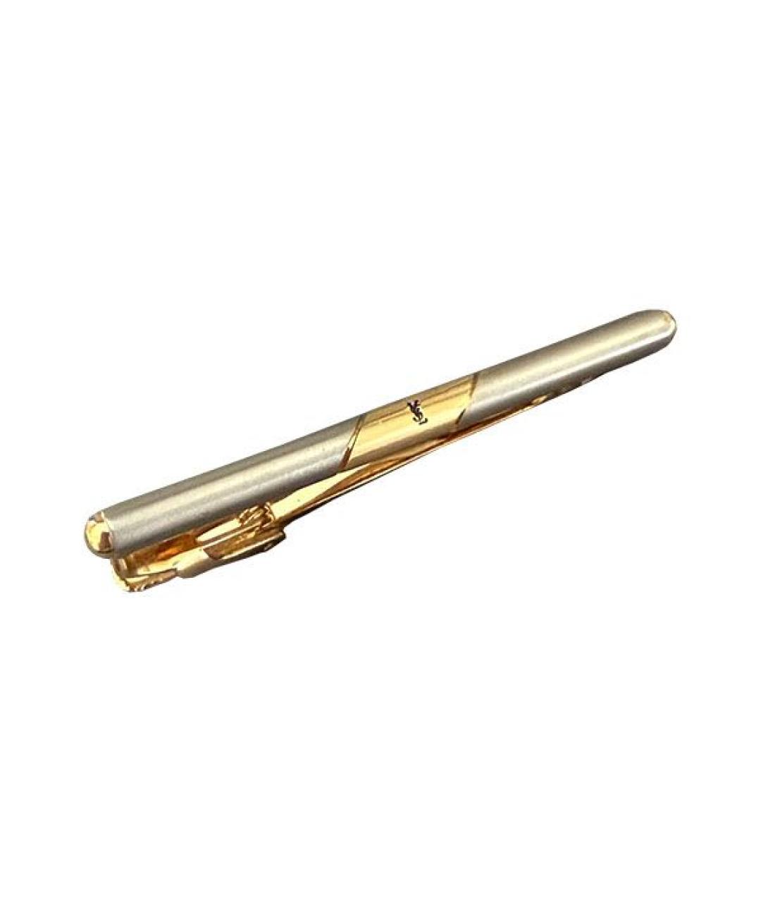 SAINT LAURENT Золотые металлические запонки, фото 1