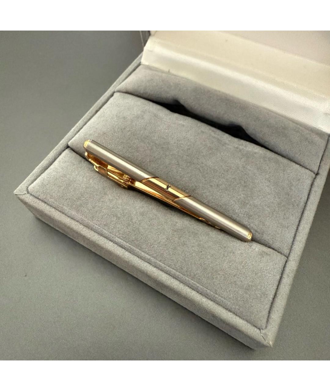 SAINT LAURENT Золотые металлические запонки, фото 3