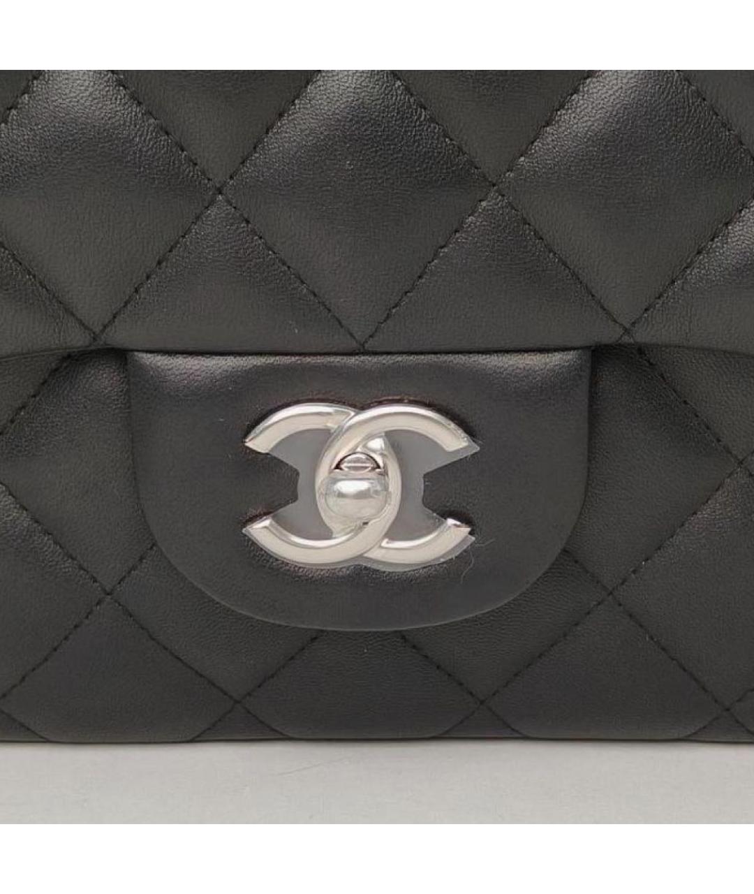 CHANEL Черная кожаная сумка через плечо, фото 7