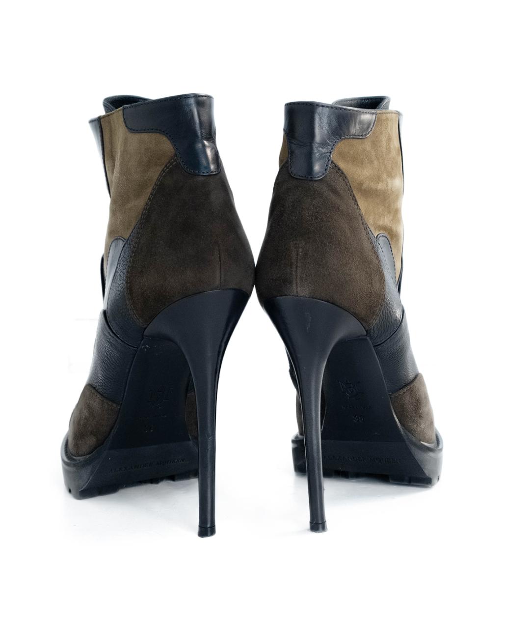 ALEXANDER MCQUEEN Черные кожаные ботильоны, фото 5