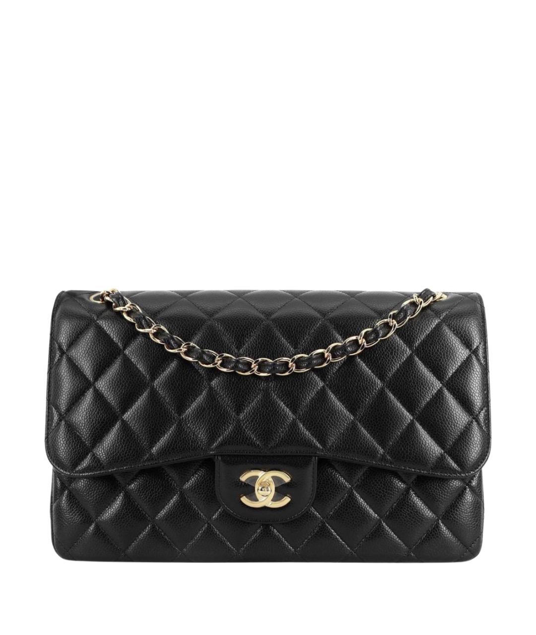 CHANEL Черная кожаная сумка через плечо, фото 1