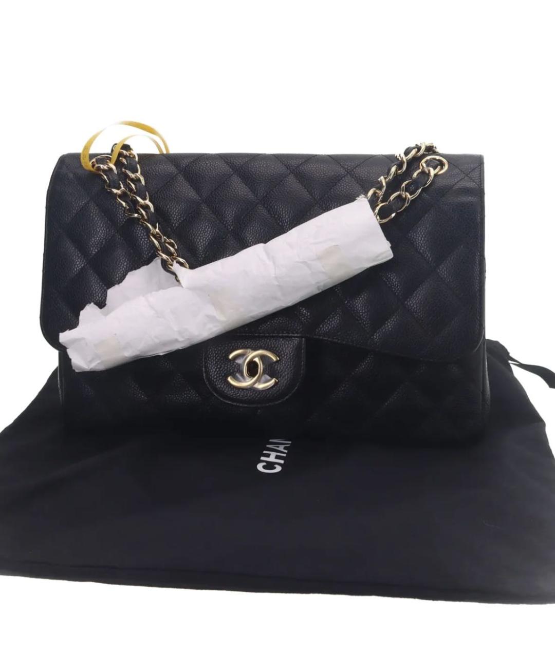 CHANEL Черная кожаная сумка через плечо, фото 6