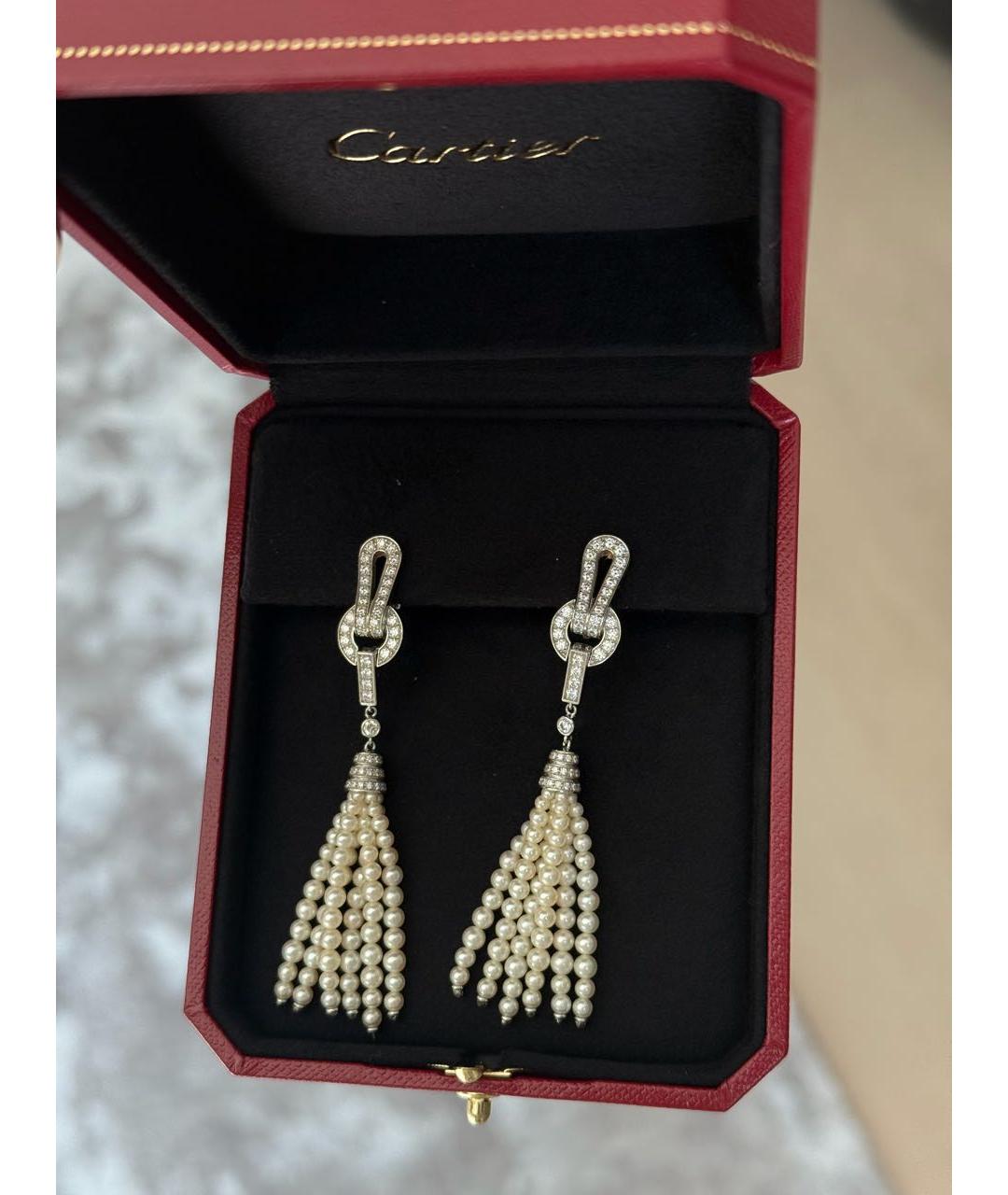 CARTIER Белые серьги из белого золота, фото 3