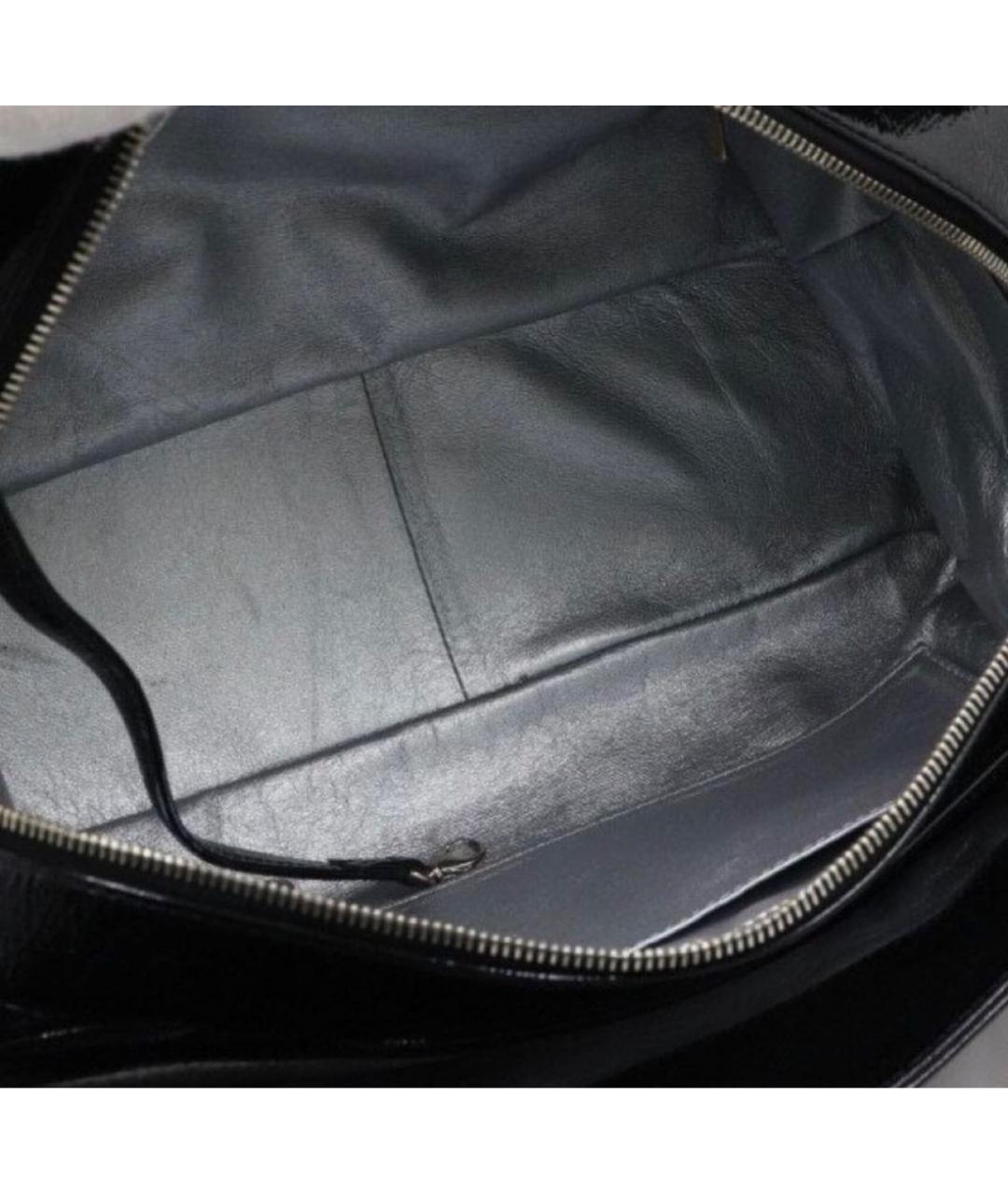 CHANEL Черная сумка тоут из лакированной кожи, фото 4