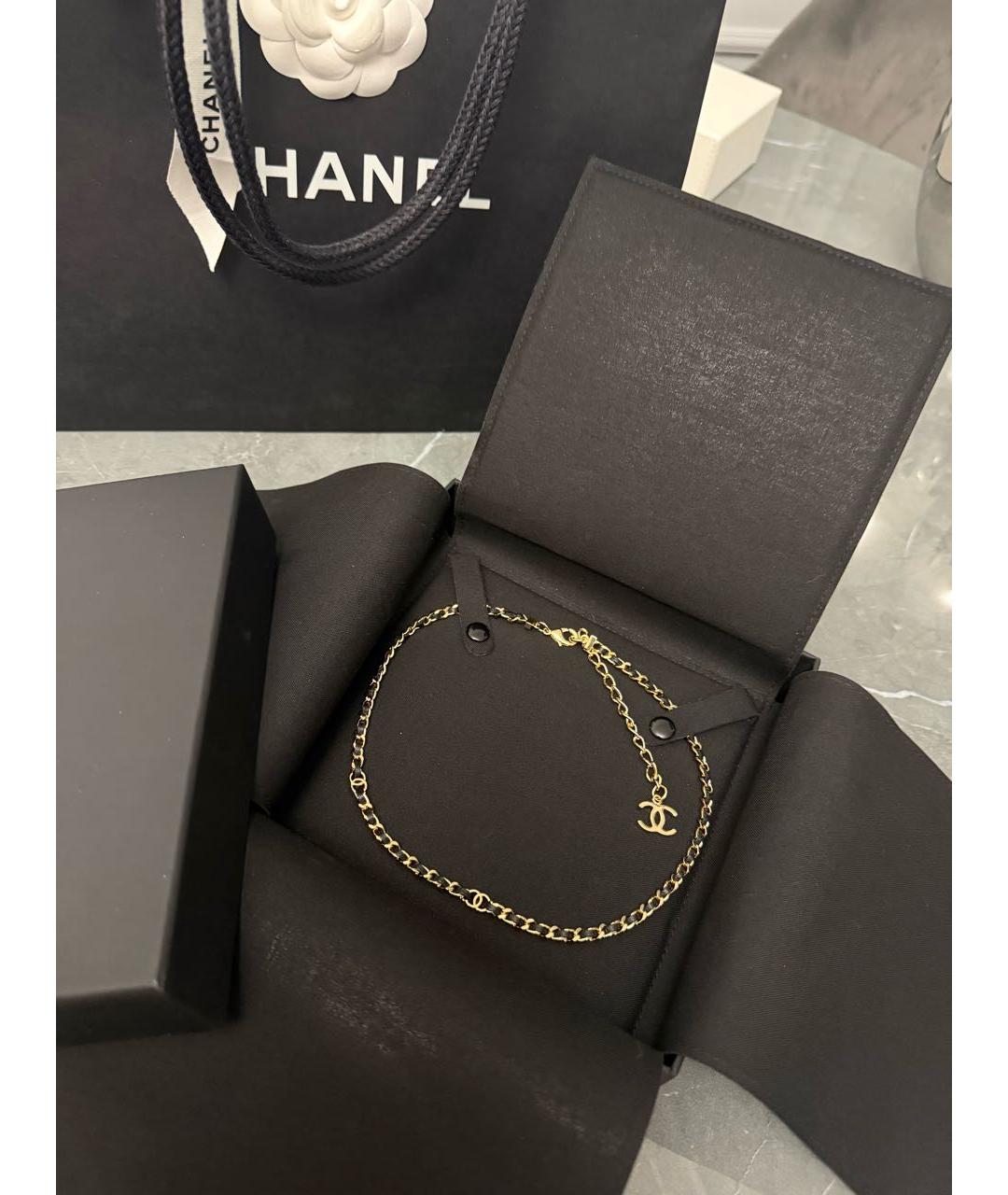 CHANEL Хаки металлический чокер, фото 3