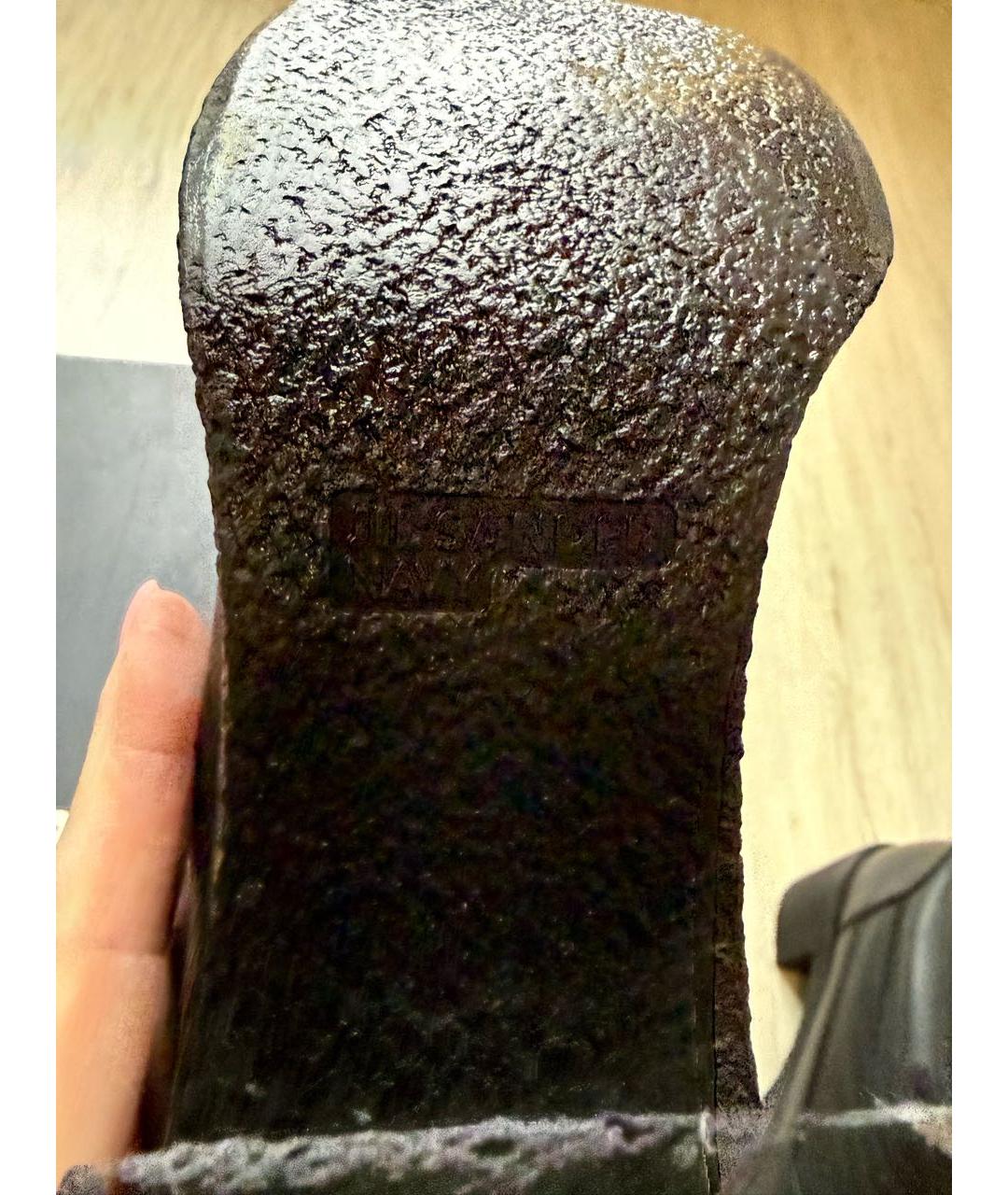 JIL SANDER Черные кожаные сапоги, фото 7