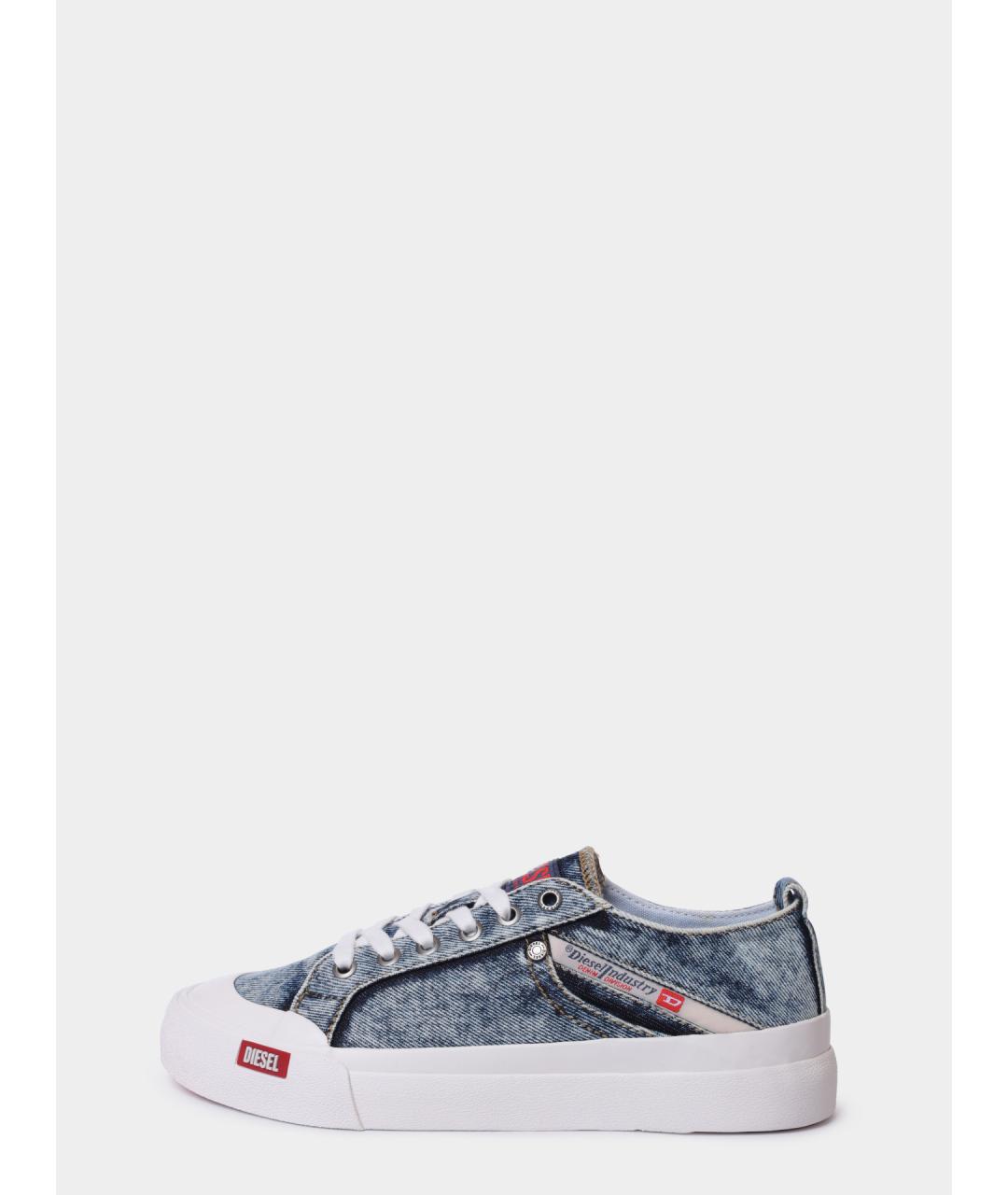 DIESEL Голубые текстильные кеды, фото 7