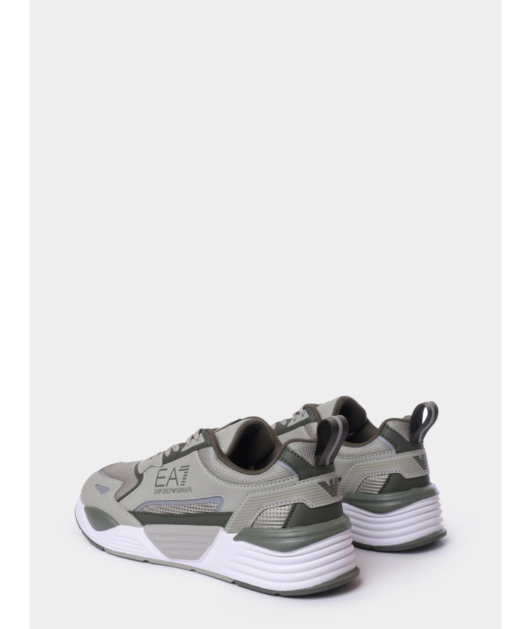 EA7 Зеленые высокие кроссовки / кеды, фото 5