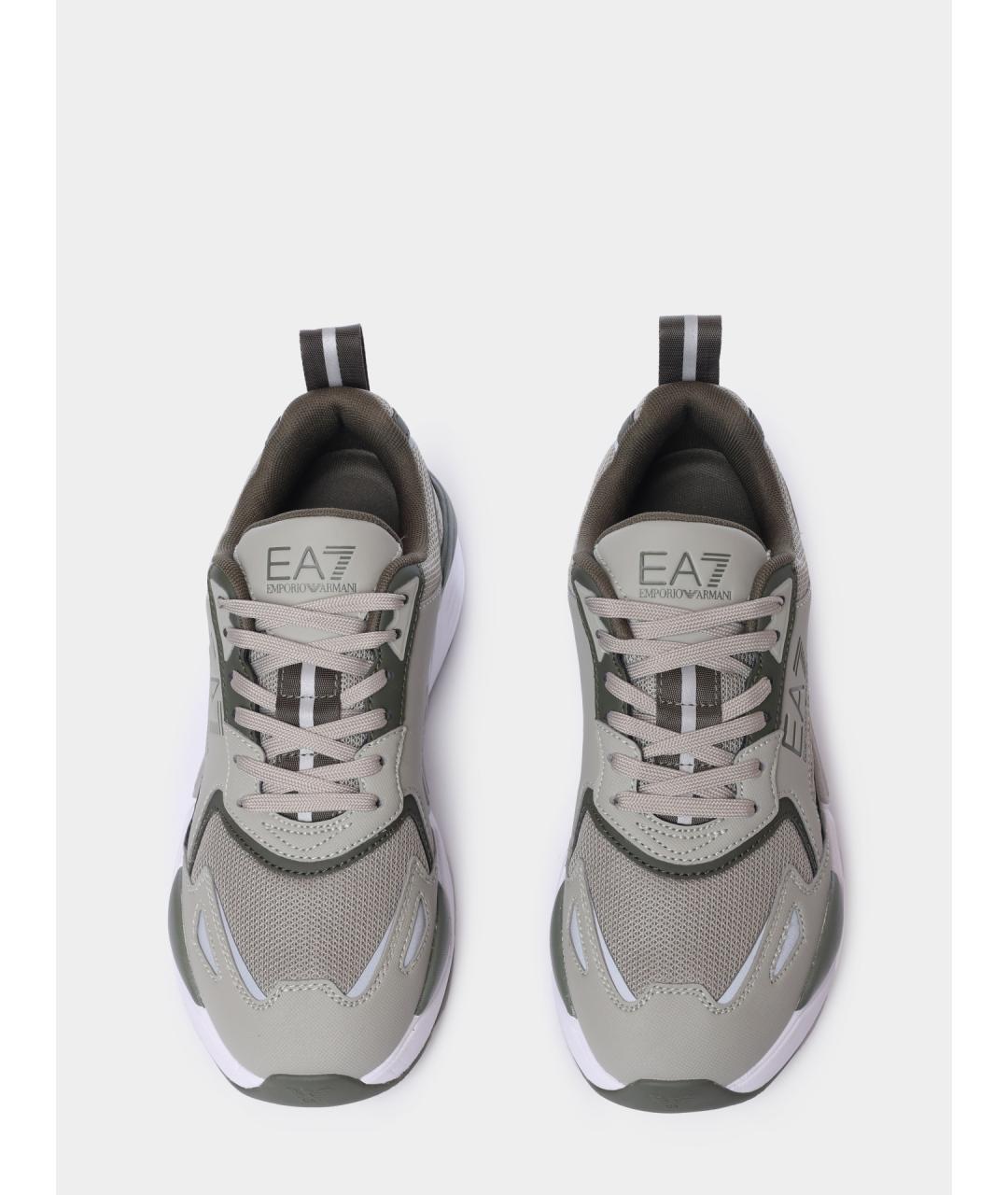 EA7 Зеленые высокие кроссовки / кеды, фото 3