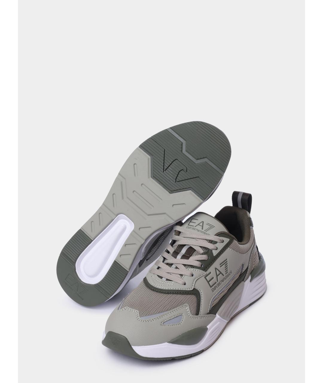 EA7 Зеленые высокие кроссовки / кеды, фото 4