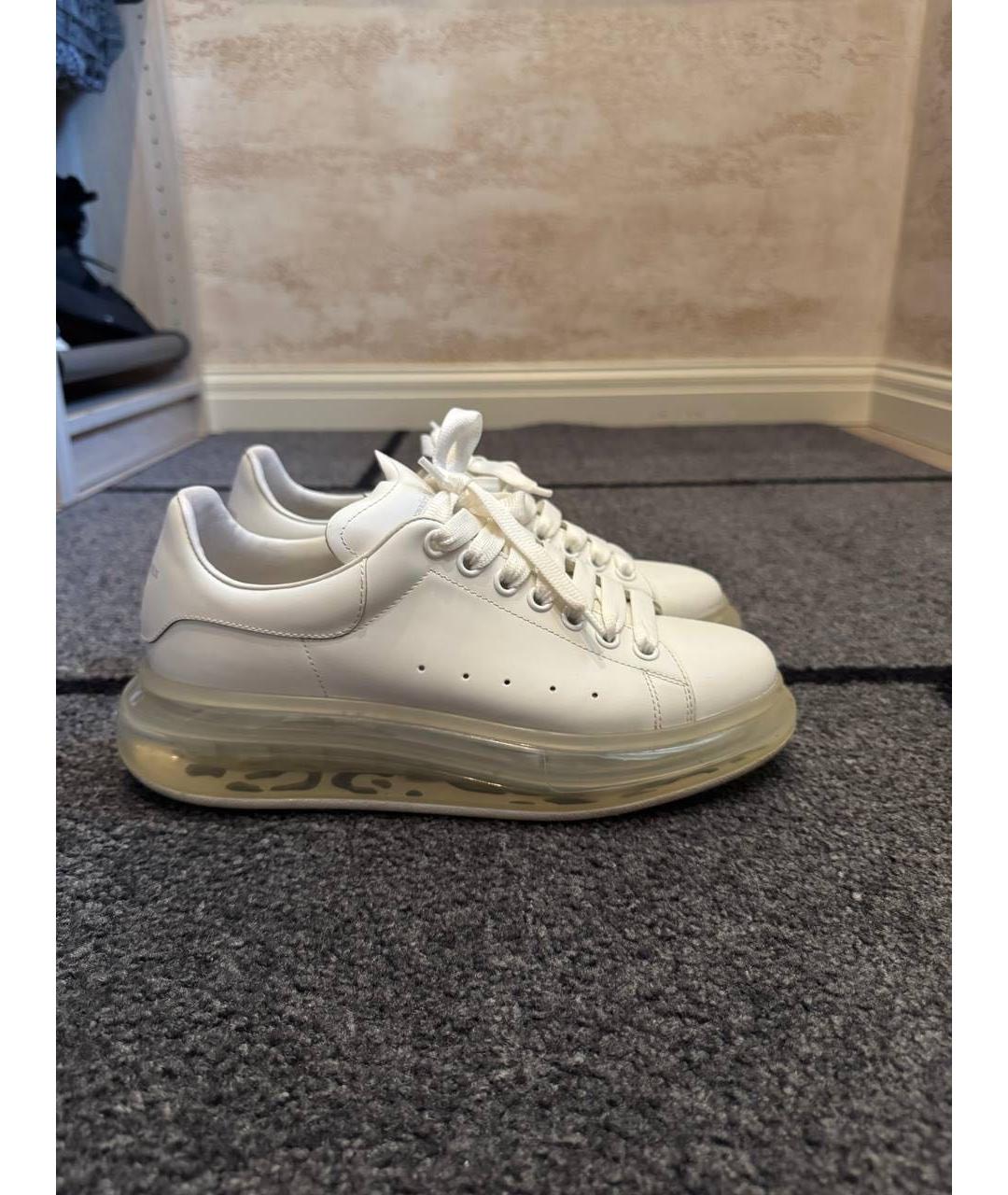 MCQ ALEXANDER MCQUEEN Белые кожаные кеды, фото 8