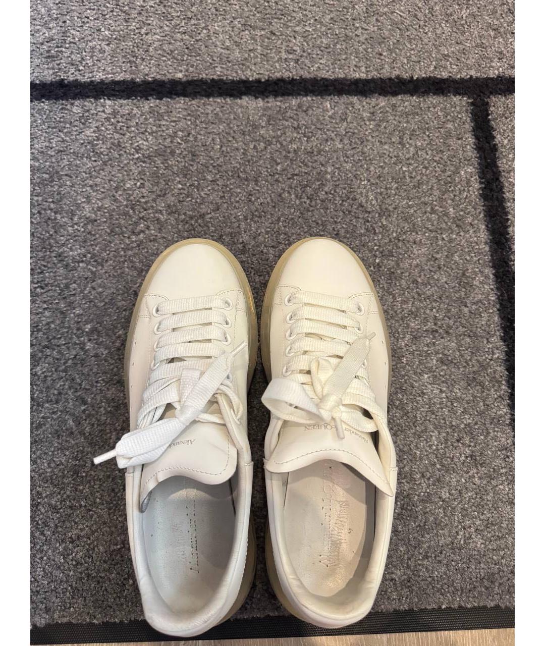 MCQ ALEXANDER MCQUEEN Белые кожаные кеды, фото 3