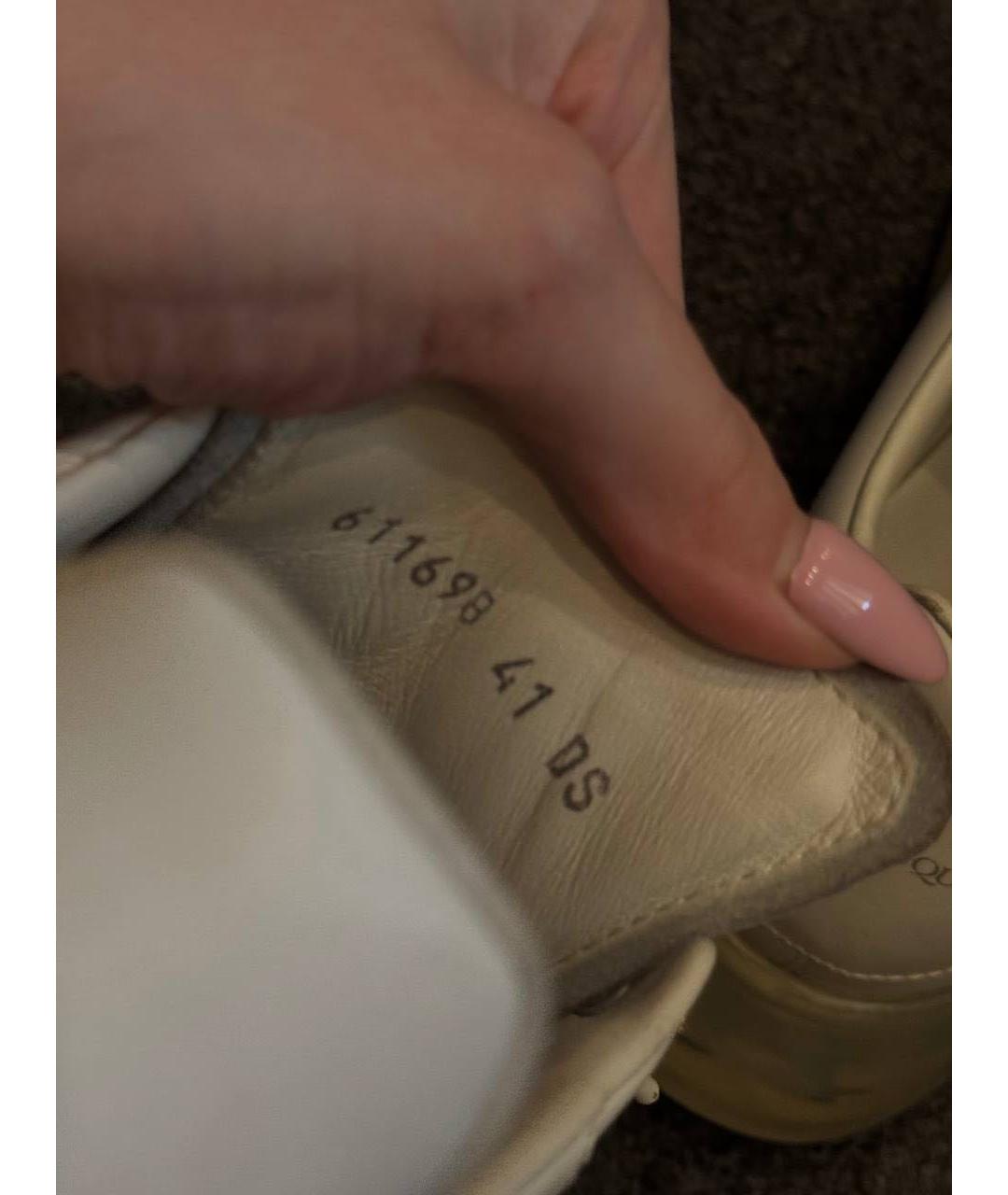 MCQ ALEXANDER MCQUEEN Белые кожаные кеды, фото 5