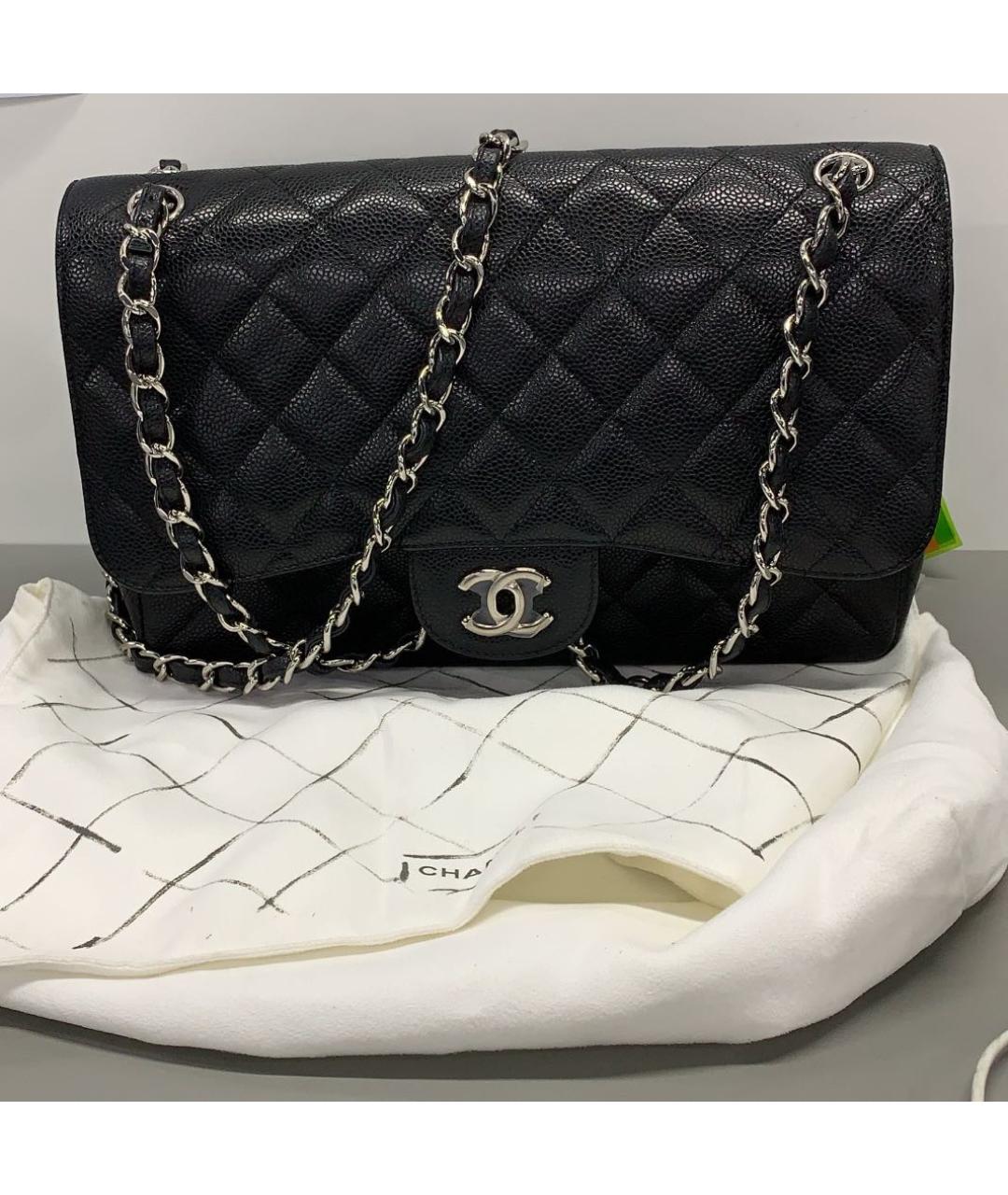 CHANEL Черная кожаная сумка через плечо, фото 6