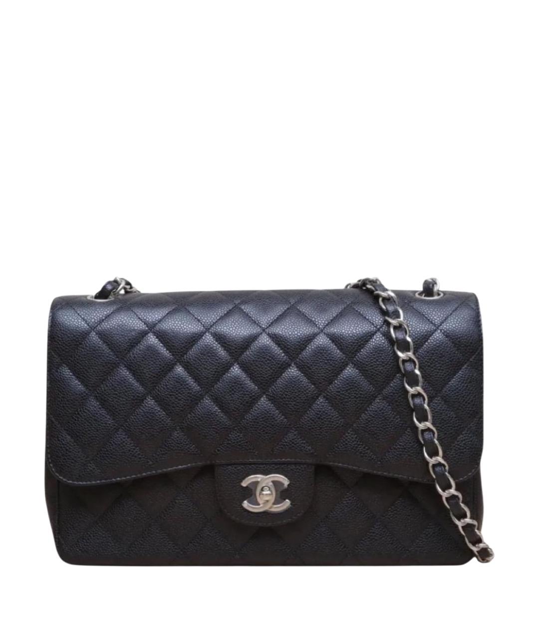 CHANEL Черная кожаная сумка через плечо, фото 1