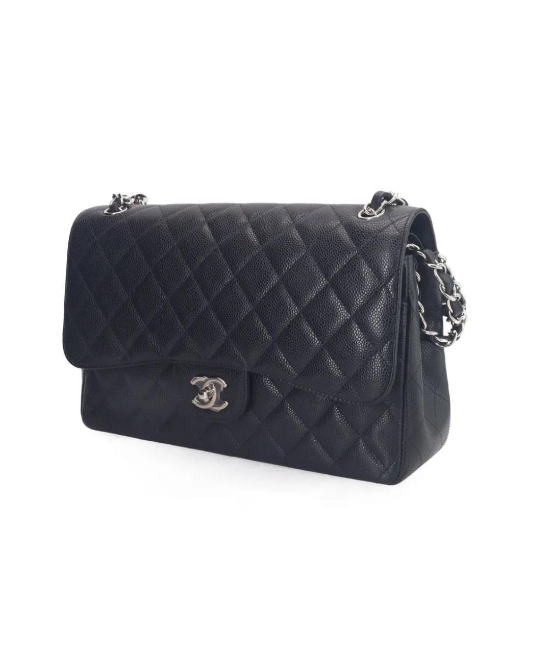 CHANEL Черная кожаная сумка через плечо, фото 3