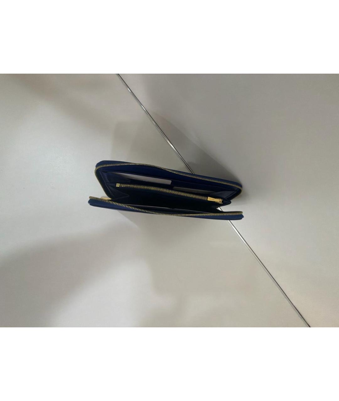 CELINE Темно-синий кожаный кошелек, фото 4