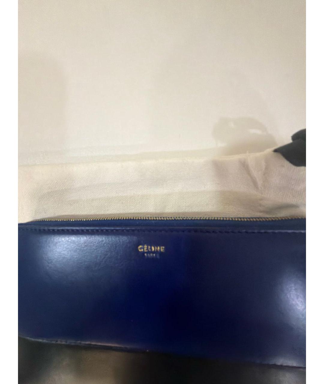 CELINE Темно-синий кожаный кошелек, фото 6