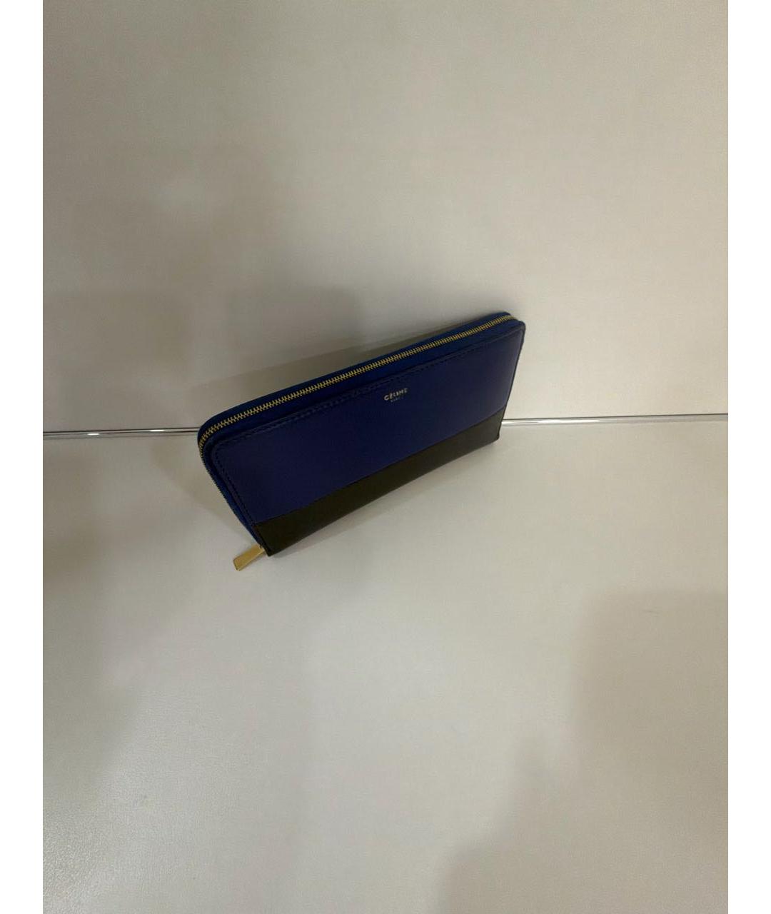 CELINE Темно-синий кожаный кошелек, фото 2
