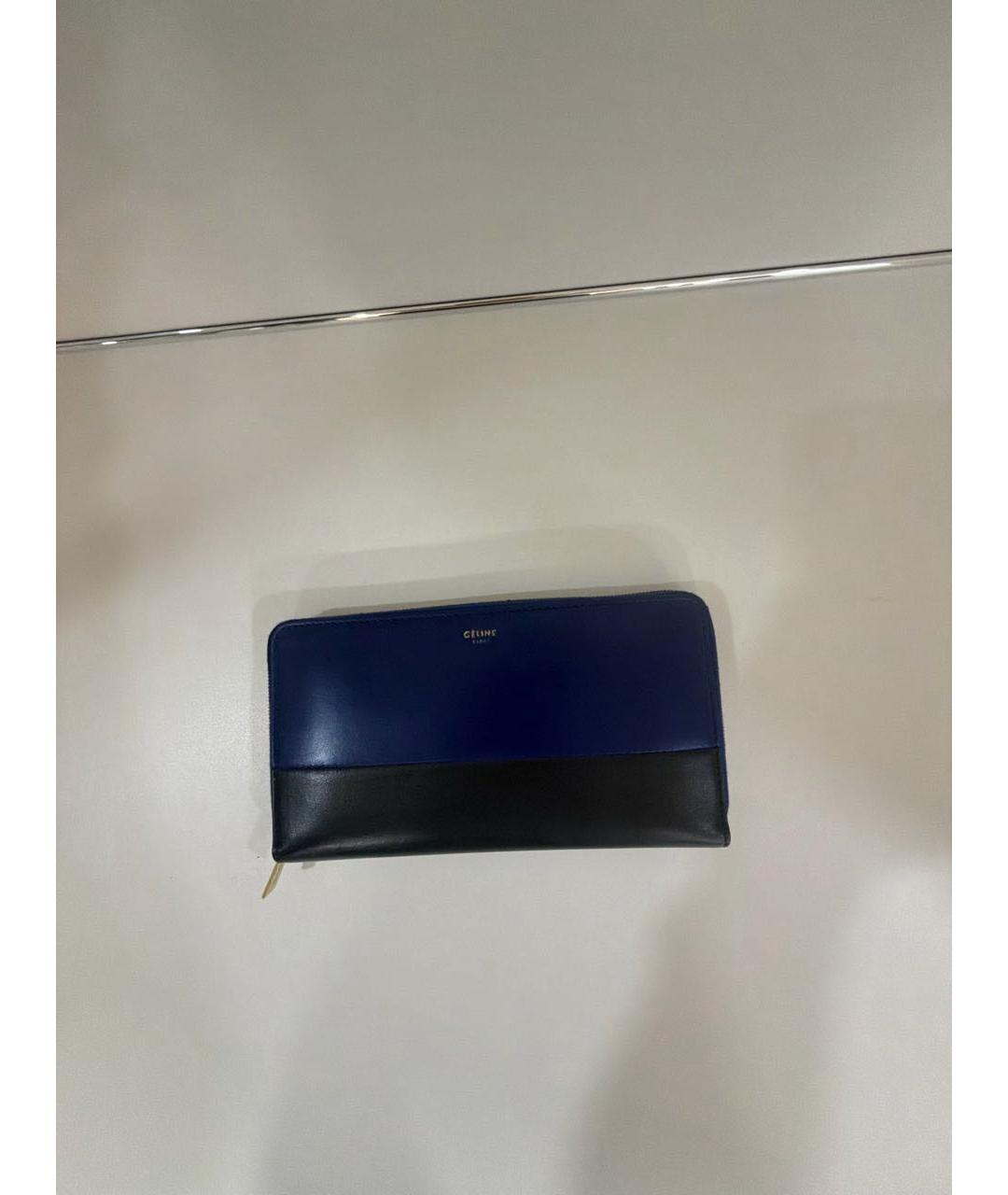CELINE Темно-синий кожаный кошелек, фото 7
