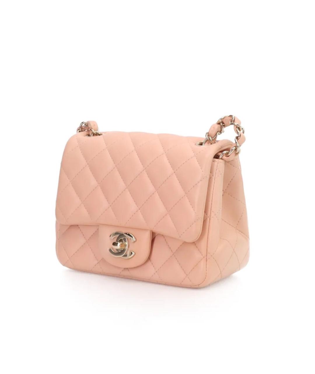 CHANEL Розовая кожаная сумка через плечо, фото 3