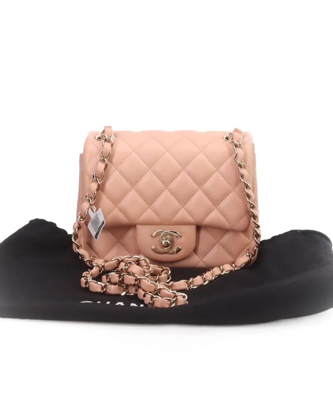 CHANEL Розовая кожаная сумка через плечо, фото 2