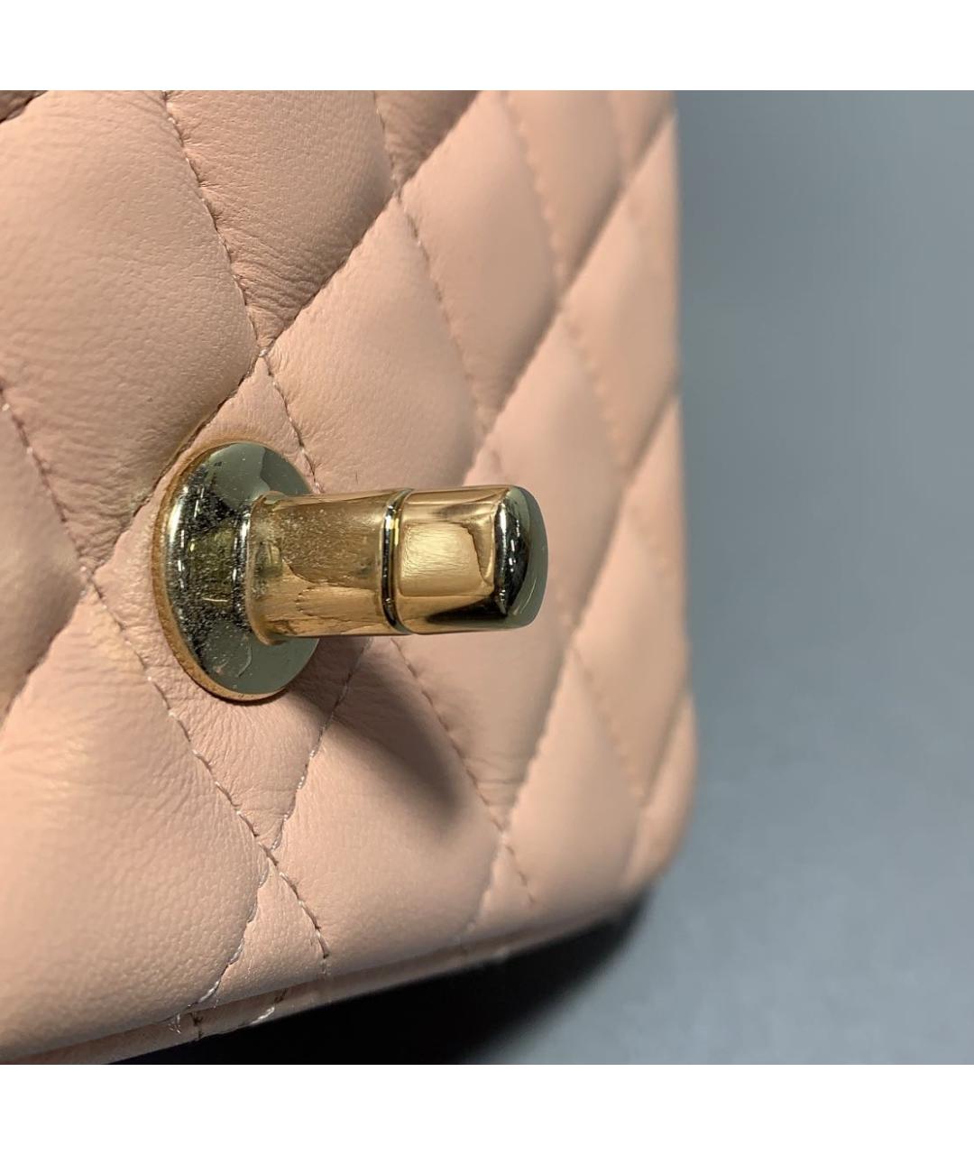 CHANEL Розовая кожаная сумка через плечо, фото 8