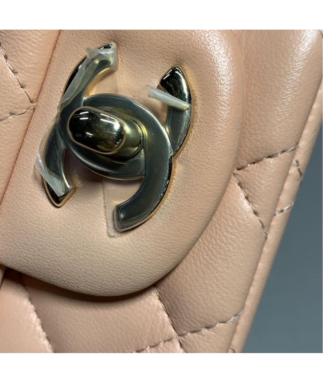 CHANEL Розовая кожаная сумка через плечо, фото 6