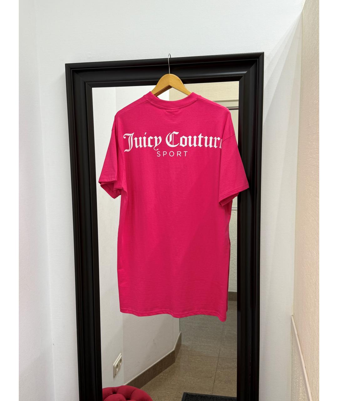 JUICY COUTURE Розовая хлопковая футболка, фото 2