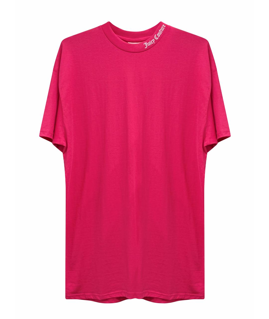 JUICY COUTURE Розовая хлопковая футболка, фото 1