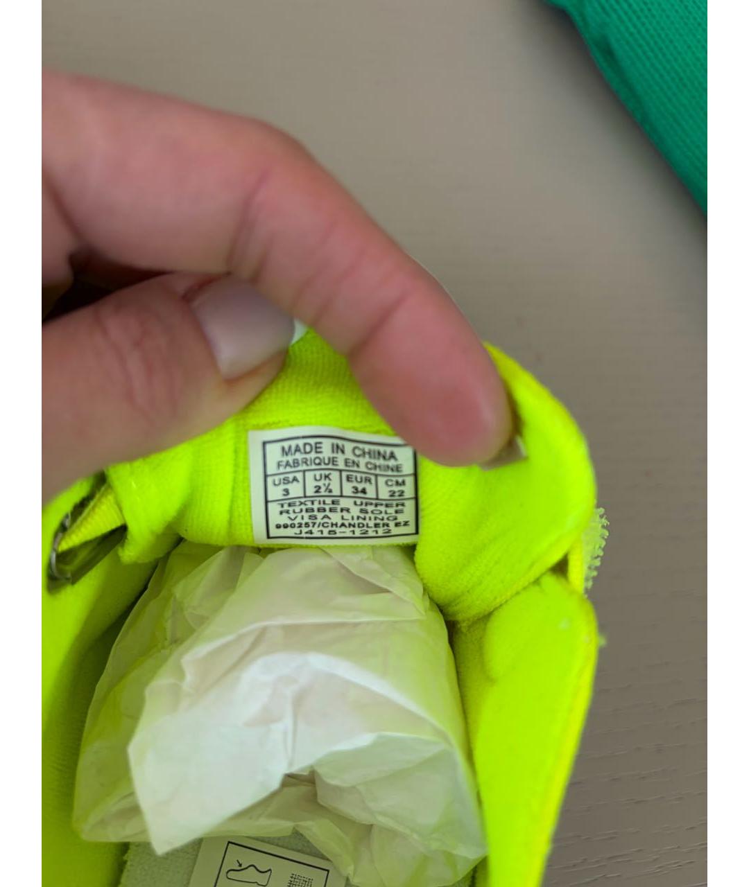 POLO RALPH LAUREN Салатовые текстильные кеды, фото 6