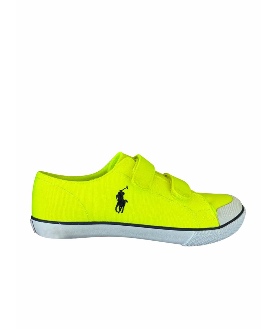 POLO RALPH LAUREN Салатовые текстильные кеды, фото 1