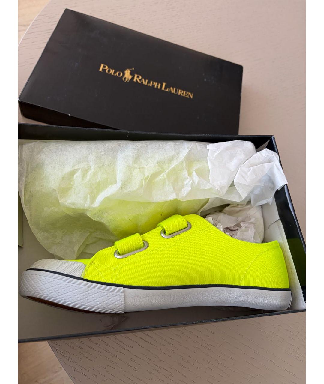 POLO RALPH LAUREN Салатовые текстильные кеды, фото 7