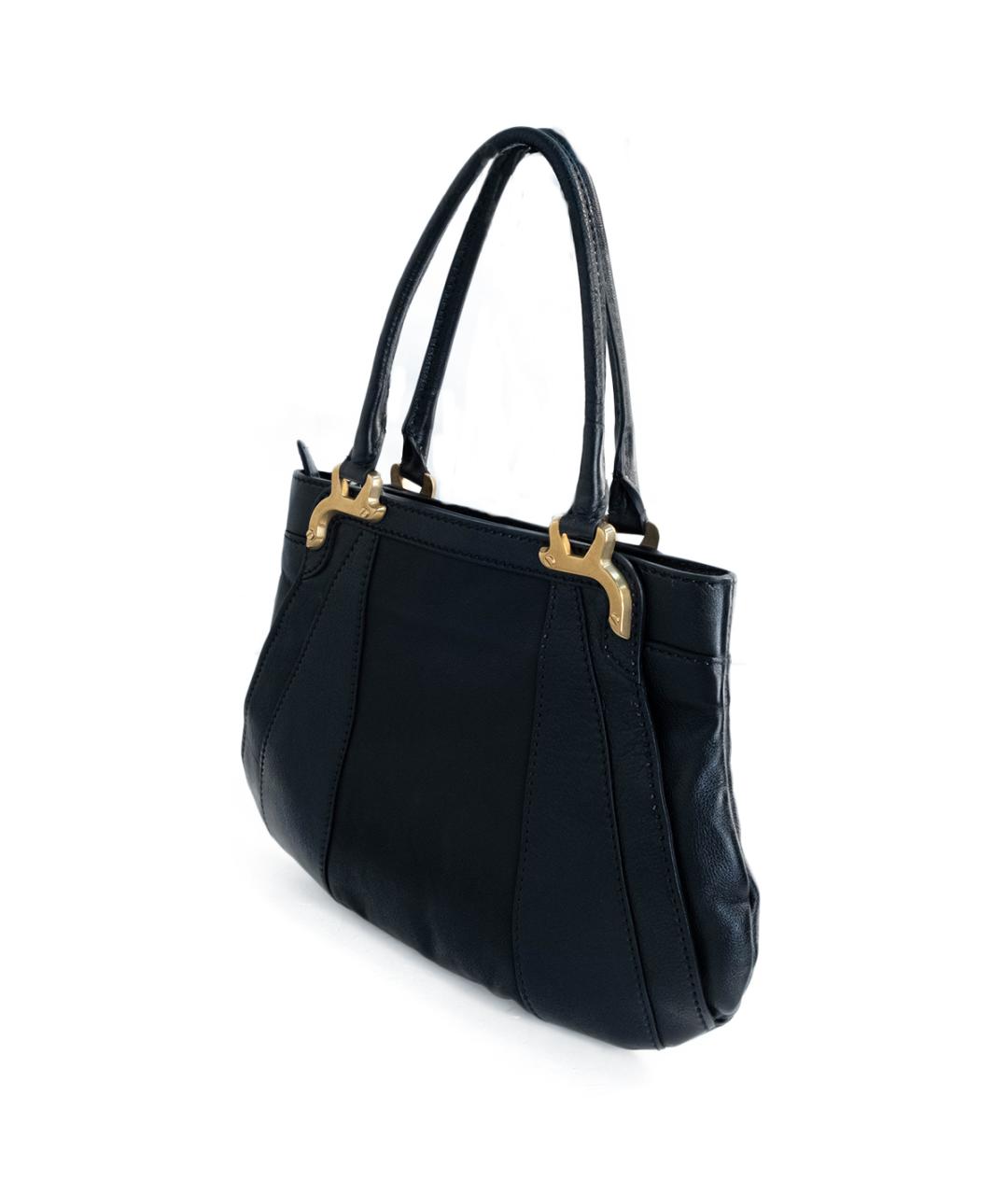 VALENTINO Черная кожаная сумка тоут, фото 3